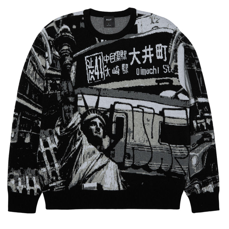 HUF Worldwide Commuter Sweatshirt - Black