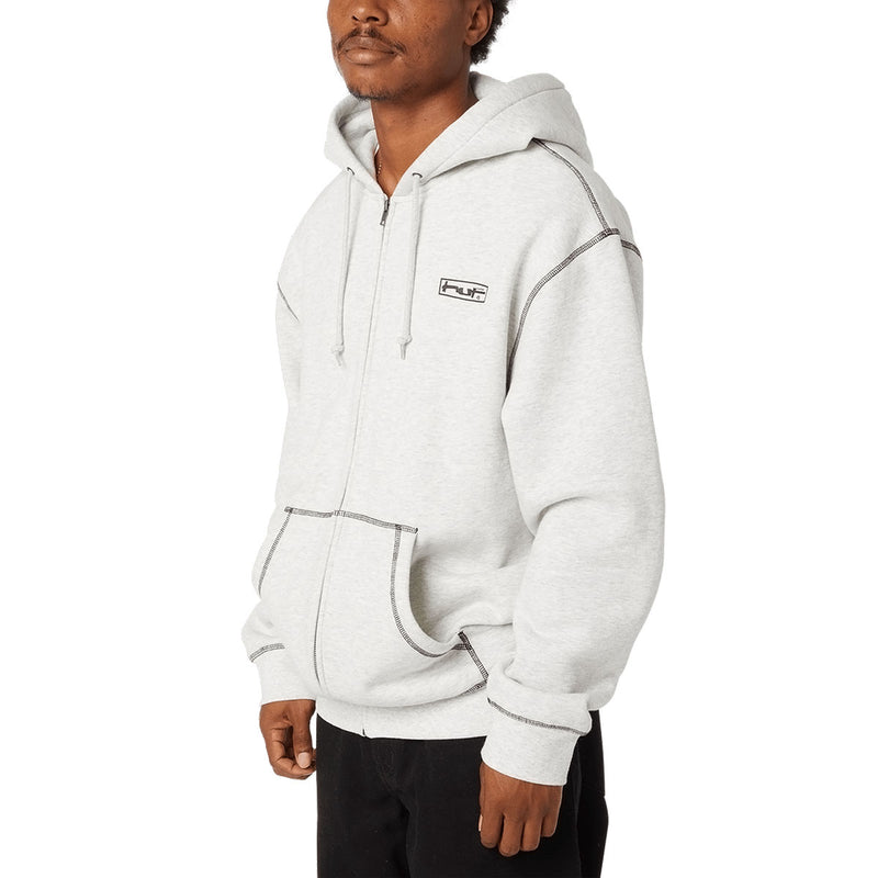 HUF Stretch Zip Up Hoodie - Ash
