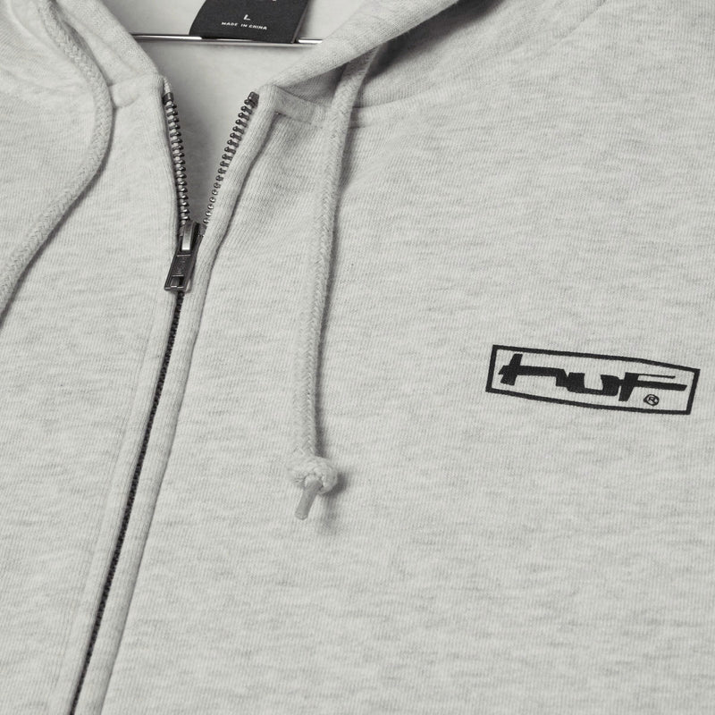 HUF Stretch Zip Up Hoodie - Ash
