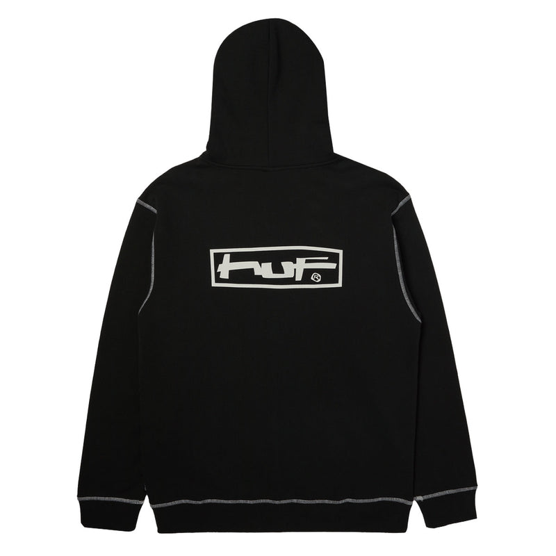 HUF Stretch Zip Up Hoodie - Black
