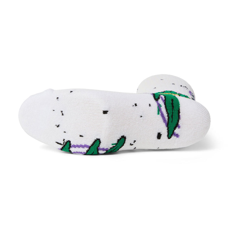 HUF Green Buddy Hypnosis Socks - White