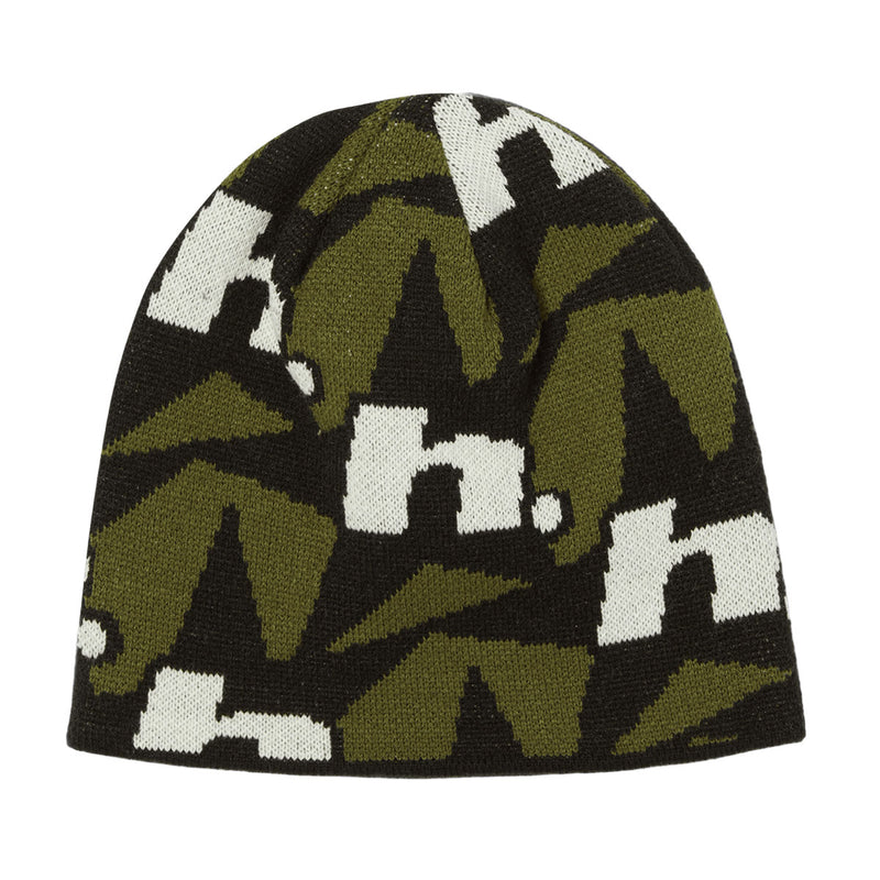 HUF H Star Repeat Skull Beanie - Olive