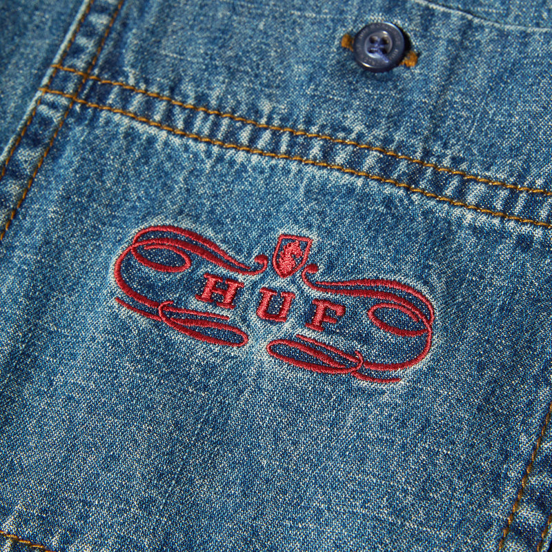 HUF Worldwide Clothiers Denim Long Sleeve Shirt - Indigo