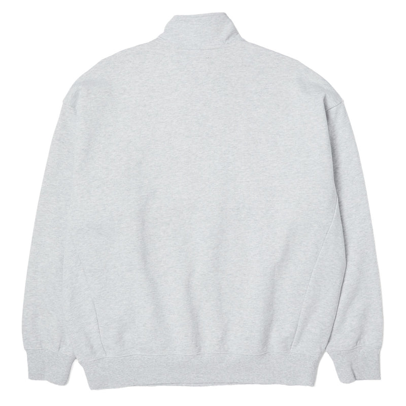 HUF Arch Enzyme 1/4 Zip Fleece Sweater - Heather Grey