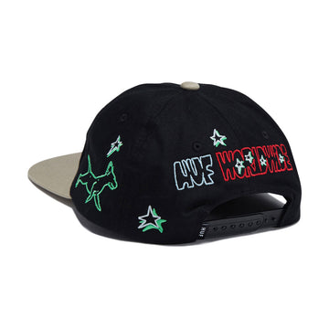 HUF Fetch 6 Panel Snapback Hat - Black