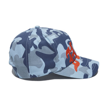 HUF Noble Camo 6 Panel Snapback Hat - Ice Blue