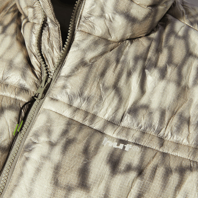 HUF 89 Warped Camo Tyvek Puffer Jacket - Muted Camo