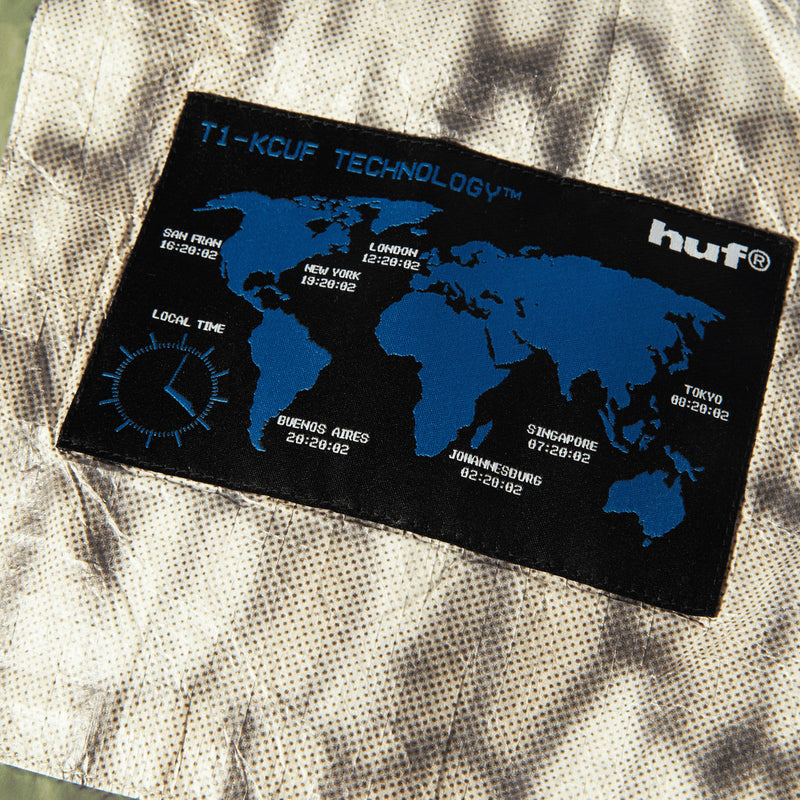 HUF 89 Warped Camo Tyvek Puffer Jacket - Muted Camo