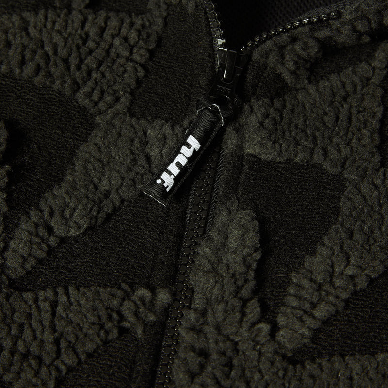 HUF H Star Repeat High Pile Jacket - Black
