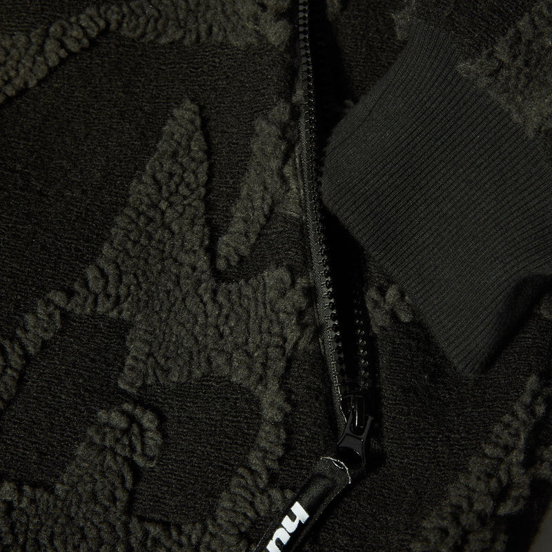 HUF H Star Repeat High Pile Jacket - Black