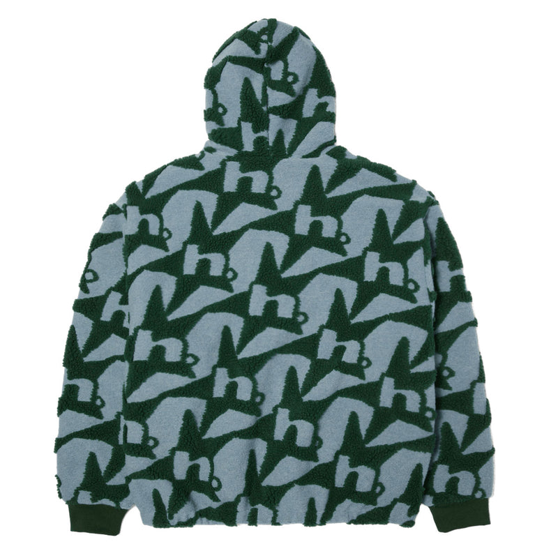 HUF H Star Repeat High Pile Jacket - Ice Blue