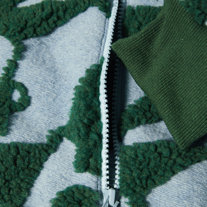 HUF H Star Repeat High Pile Jacket - Ice Blue