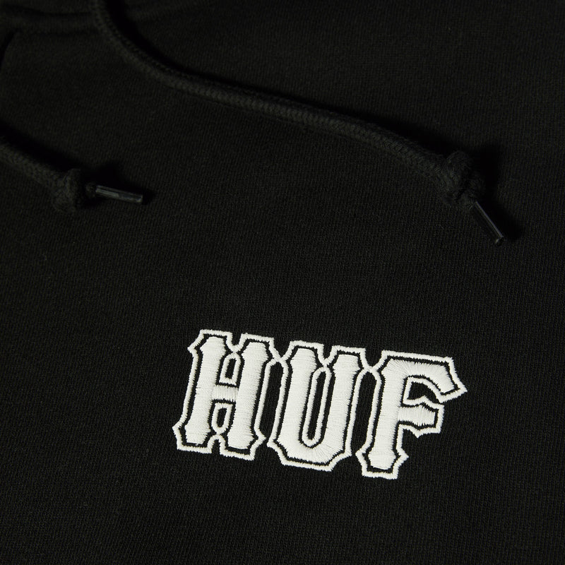 HUF Classic Logo Full Zip Hoodie - Black