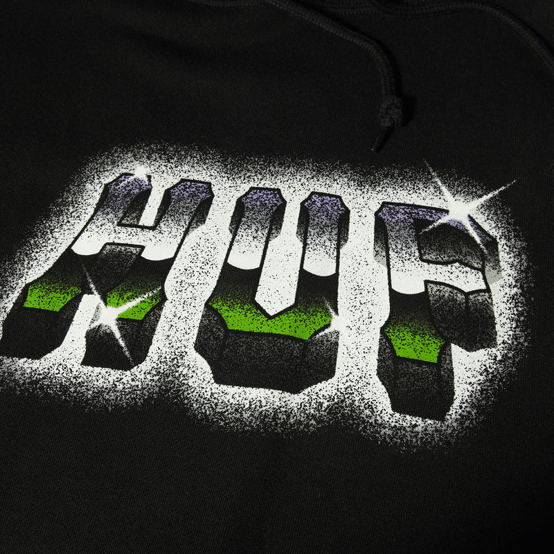 HUF Chrome Grit Hoodie - Black