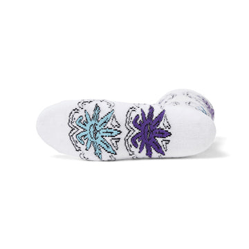 HUF Green Buddy Snow Angel Socks - White
