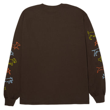 HUF Fetch Long Sleeve T-Shirt - Chocolate