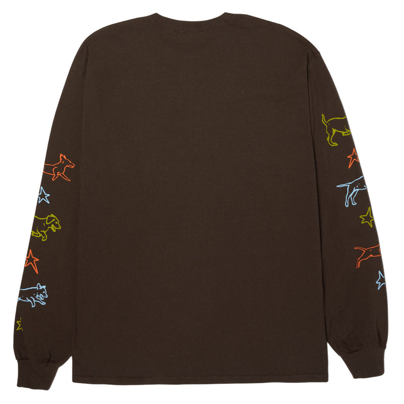 HUF Fetch Long Sleeve T-Shirt - Chocolate