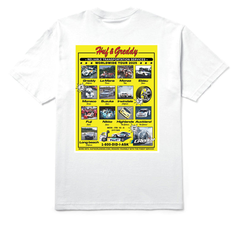 HUF x Greddy Tour T-Shirt - White