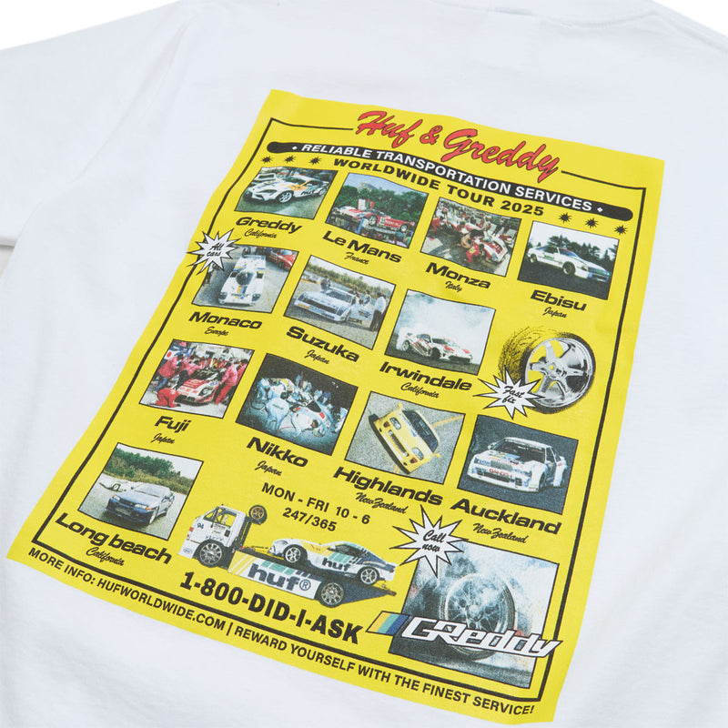 HUF x Greddy Tour T-Shirt - White