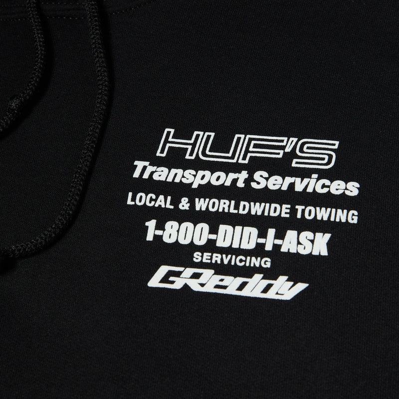 HUF x Greddy Tow Hoodie - Black
