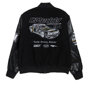 HUF x GReddy Varsity Jacket - Black