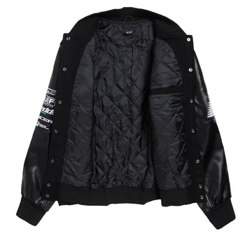 HUF x GReddy Varsity Jacket - Black