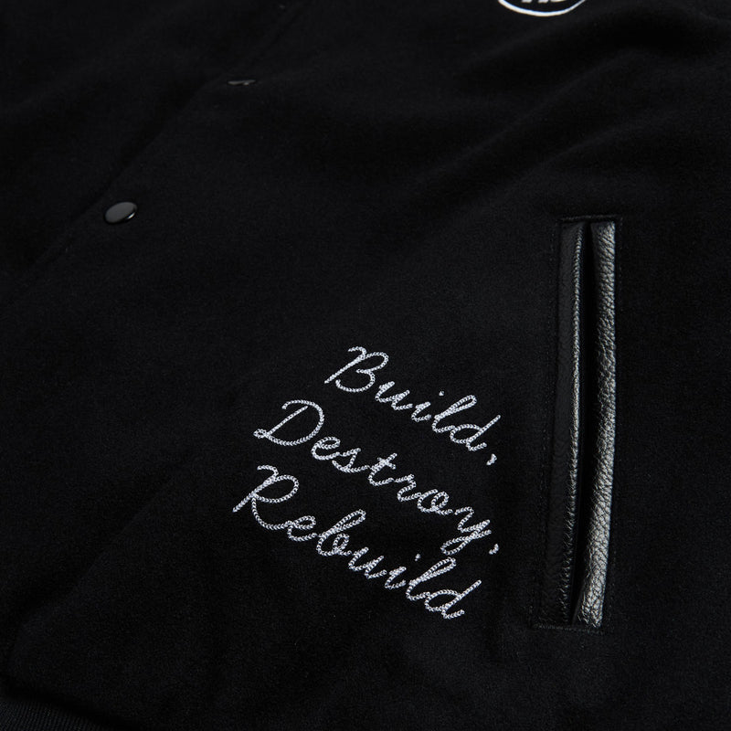 HUF x GReddy Varsity Jacket - Black