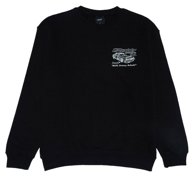 HUF x GReddy Retro Mod Sweatshirt - Black