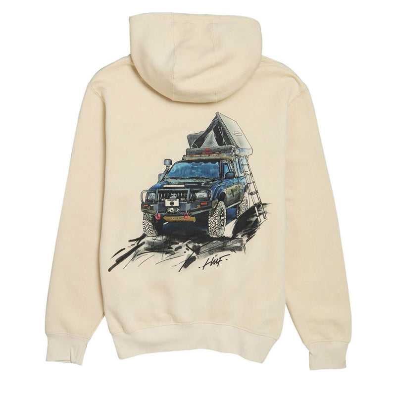 HUF x Toyota Trailhunter Tacoma Overland Hoodie - Sand