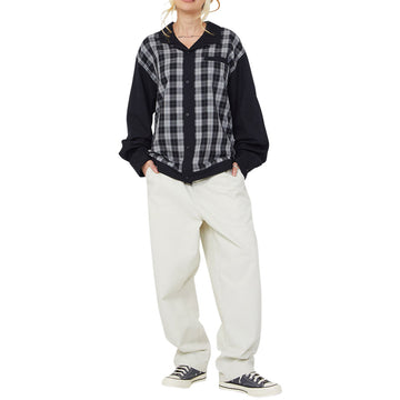 HUF Coolidge Plaid Long Sleeve Shirt - Black