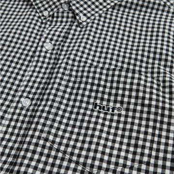 HUF 89 Micro Gingham Oxford Shirt - Black/White