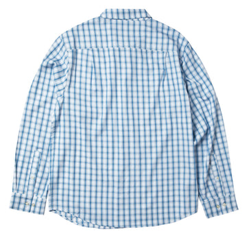HUF H Star Long Sleeve Plaid Shirt - Light Blue