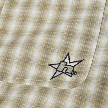HUF H Star Long Sleeve Plaid Shirt - Putty