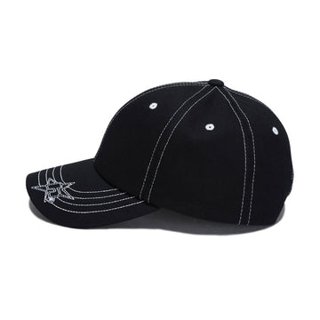 HUF Contrast H Star Snapback Hat - Black