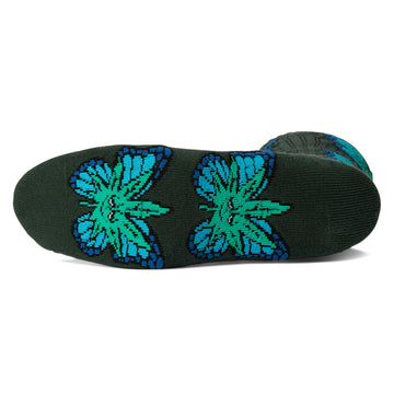 HUF Green Budderfly Socks - Forest Green