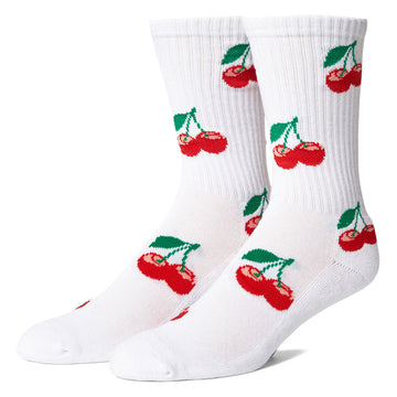 HUF Cherry Bomb Crew Socks - White