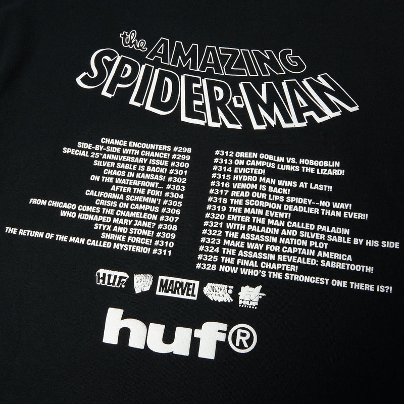 HUF x Spiderman Three Hundred T-Shirt - Black