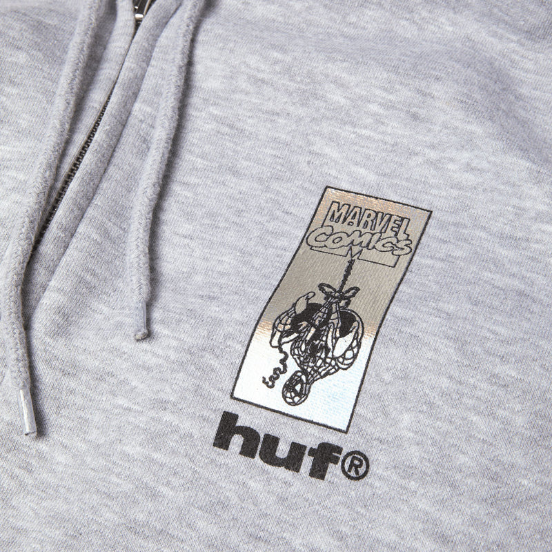 HUF x Spiderman Arachknight Full Zip Hoodie - Heather Grey