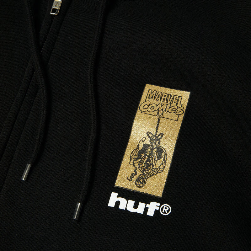 HUF x Spiderman Arachknight Full Zip Hoodie - Black