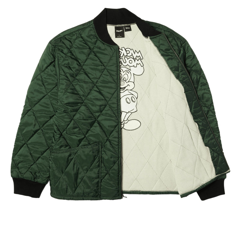 HUF x Mickey Mouse Quilted Work Jacket - Forest Green