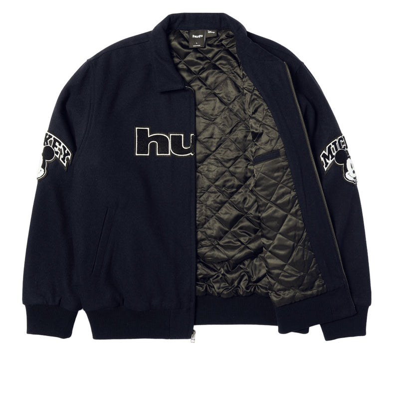 HUF x Mickey Mouse Worldwide Tour Varsity Jacket - Navy