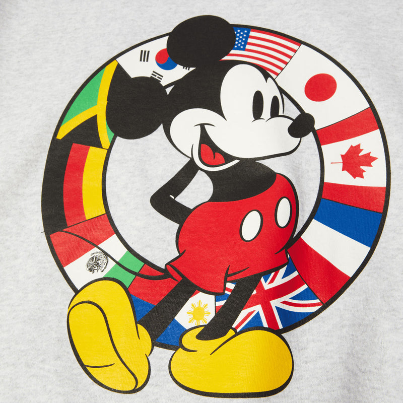 HUF x Mickey Mouse Worldwide Tour Sweatshirt - Heather Grey