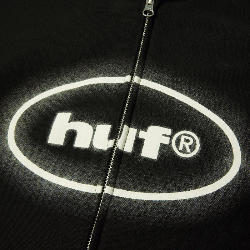 HUF x Mickey Mouse Spray Full Zip Hoodie - Black