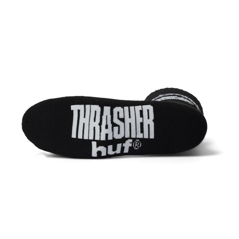 HUF x Thrasher Logo Socks - Black