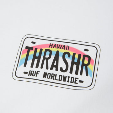 HUF x Thrasher License Plate T-Shirt - White