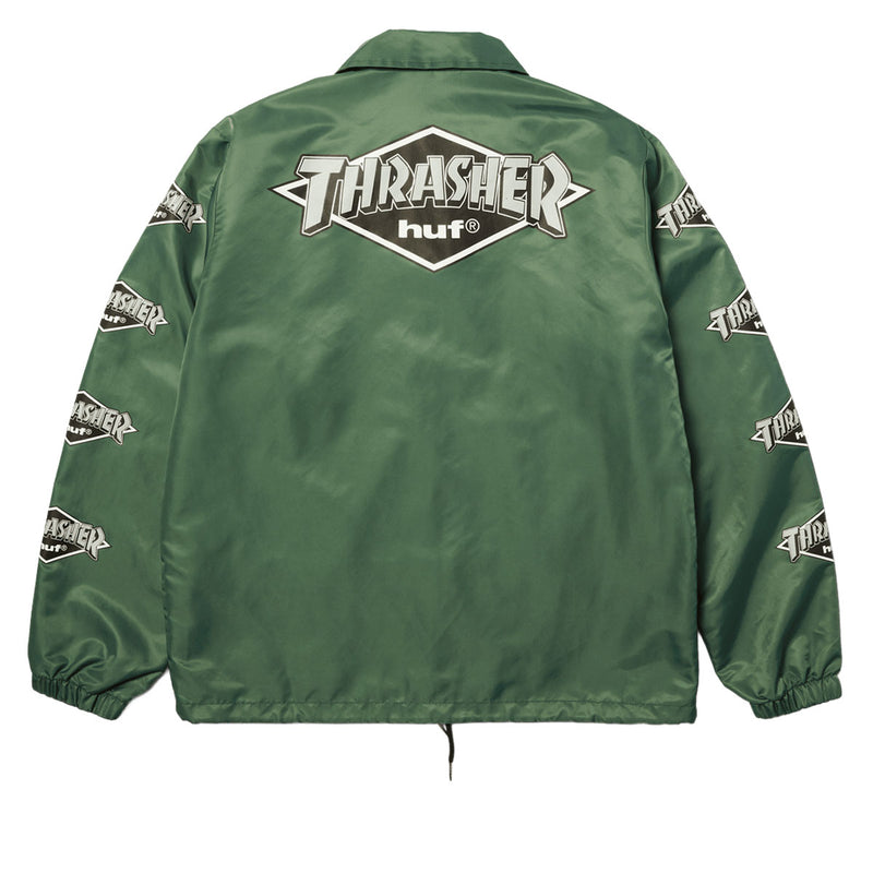 HUF x Thrasher Logo Jacket - Forest Green