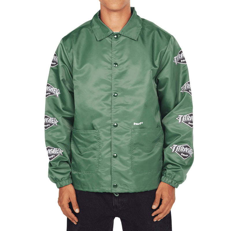 HUF x Thrasher Logo Jacket - Forest Green