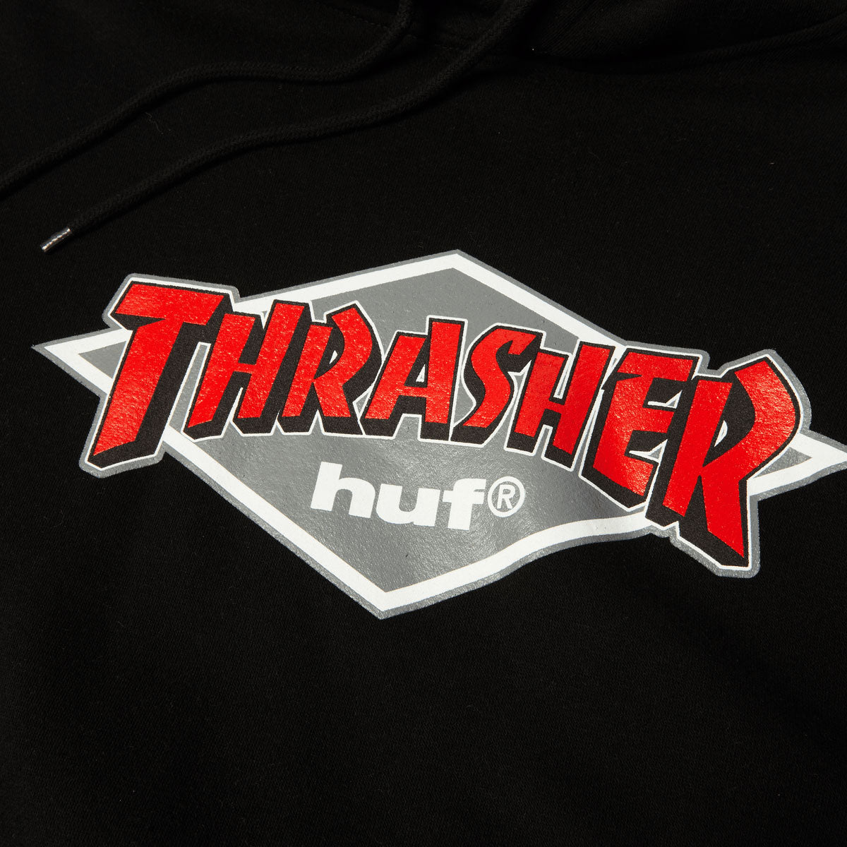 HUF x Thrasher Logo Hoodie - Black