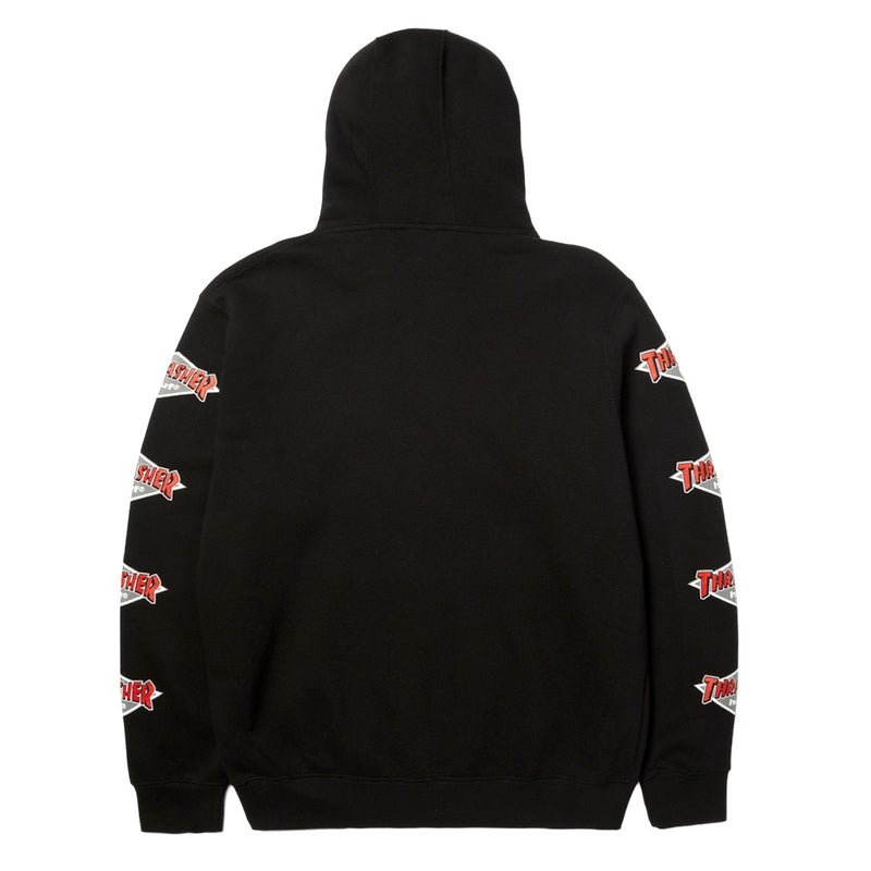 HUF x Thrasher Logo Hoodie - Black