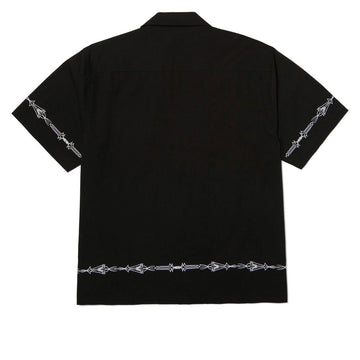 HUF Pinstripe Emb Resort Shirt - Black